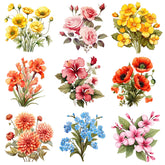 Bügelaufkleber - 15cm Rosen